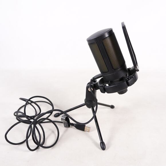 FIFINE Gaming USB Microphone for PC PS5 MAC Condenser Mic RGB w/ Pop Filter - Picture 3 of 9